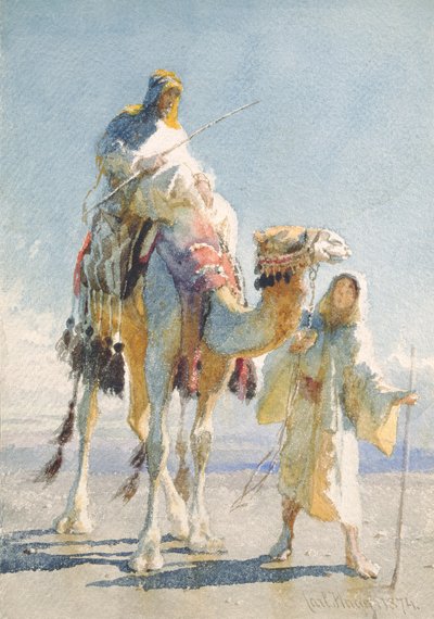シェイクと彼のガイド、1874 作： Carl Haag