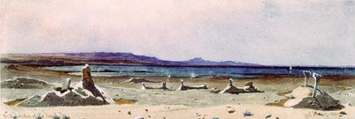 メッカの砂漠にある墓 紅海近くの巡礼者たち 作： Carl Haag