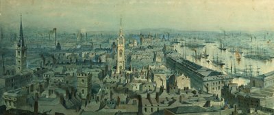 1848年、東向きの記念碑からのロンドンの眺め 作： Carl Haag