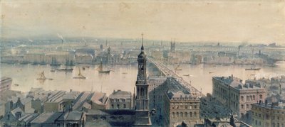 1848年、南を望む記念碑からのロンドンの眺め 作： Carl Haag