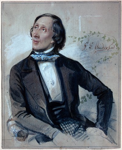 ハンス・クリスチャン・アンデルセン（1805-1875）の肖像 作： Carl Hartmann