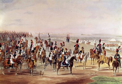 フランス騎兵隊の全体像、1809年頃 Wilhem von Kobell (1766-1855)の後にCarl-Heinrich Rahl (1779-1843)が描いたもの。薄い。0.49×0.7m パリ、軍隊博物館 作： Carl Heinrich Rahl