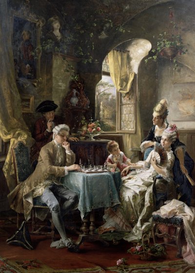 チェスプレーヤー、1887 作： Carl Herpfer