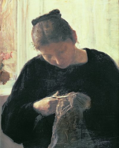 縫う女 作： Carl Holsoe