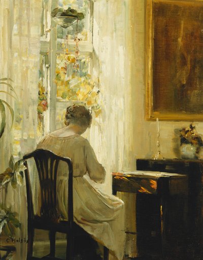 インテリアの女性 作： Carl Holsoe