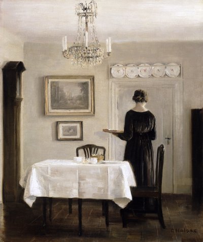 レディーキャリートレイ、1905年頃のインテリア 作： Carl Holsoe