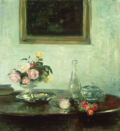 バラのある静物 作： Carl Holsoe