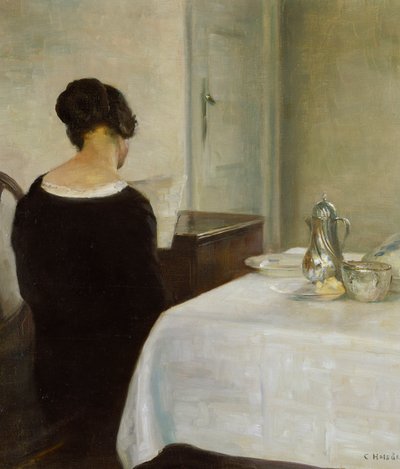 手紙（キャンバスに油彩） 作： Carl Holsoe