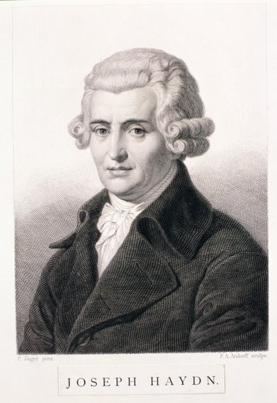 ジョセフ・ハイドン（1732-1809）FAアンドルフによって刻まれました 作： Carl Jager