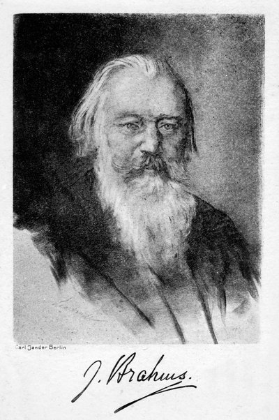 ヨハネスブラームス1833-1897、ドイツの作曲家、20世紀。 作： Carl Jander
