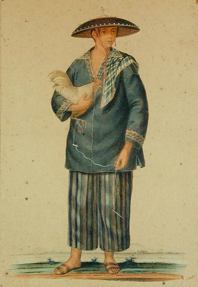 Un Indio de Manila (手彩色リトグラフ) 作： Carl Johann Karuth