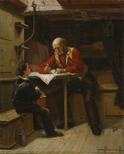 若い船乗り（キャンバスに油彩） 作： Carl Julius Lorck