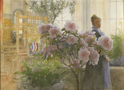 ツツジ、1906 作： Carl Larsson