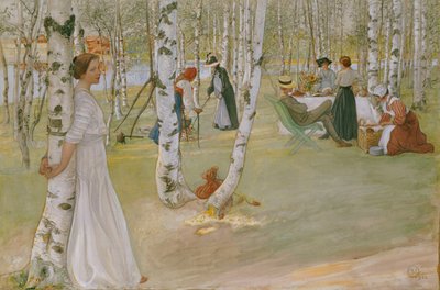 野外での朝食、1910 作： Carl Larsson