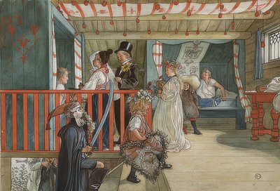 名前の日。 1895年頃 作： Carl Larsson