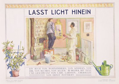 「Lasst Licht Hinin」（「Let in More Light」）の口絵、1909 作： Carl Larsson