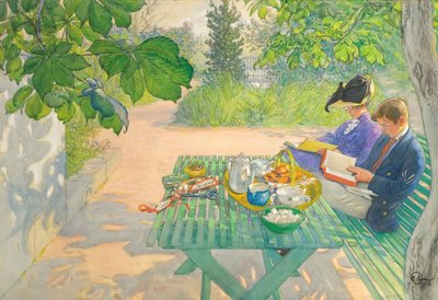 休日の読書 作： Carl Larsson