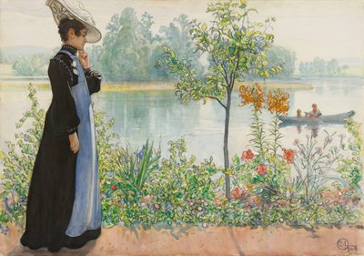 カリン・バイ・ザ・ショア 作： Carl Larsson