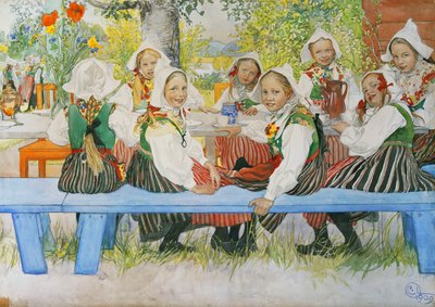 ケルスティの誕生日、1909年 作： Carl Larsson