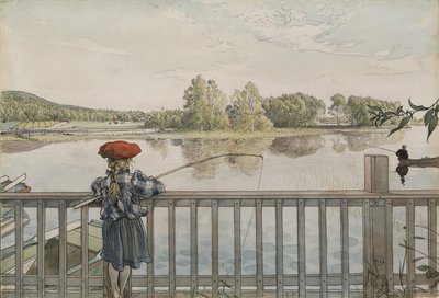 Lisbeth Angling、「A Home」シリーズ、1895年頃（紙に水彩） 作： Carl Larsson