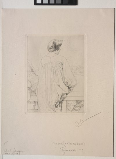 後ろから見たリズベット 作： Carl Larsson