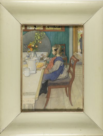 リトル・リー・ア・ベッドの悲しい朝食 作： Carl Larsson