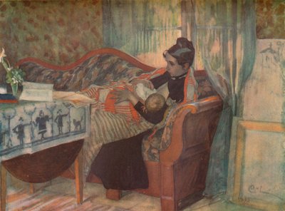 母と子、c1900。 作： Carl Larsson