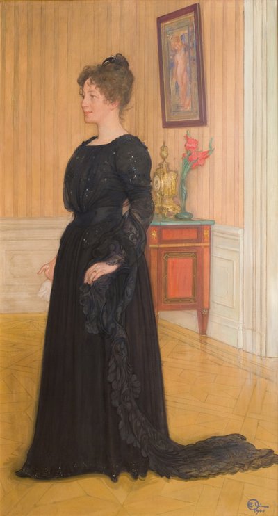 Signe Thiel夫人の肖像 作： Carl Larsson