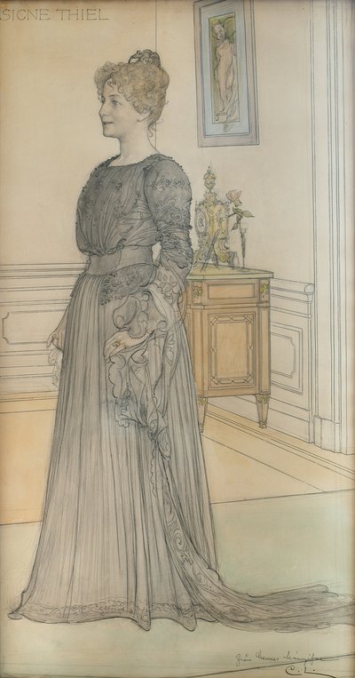 Signe Thiel夫人の肖像 作： Carl Larsson