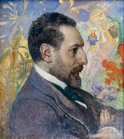 オスカー・レバーティンの肖像 作： Carl Larsson