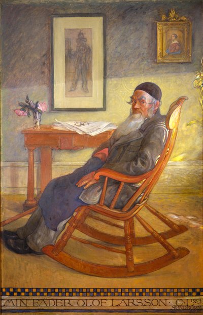 芸術家の父の肖像 作： Carl Larsson