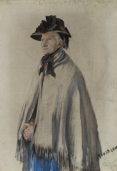 芸術家の母の肖像 作： Carl Larsson