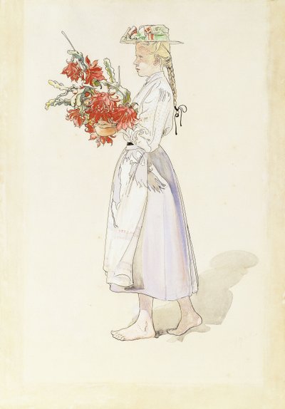 Ute blaser sommarvind（Outdoors Blow the Summer Winds）の研究 作： Carl Larsson