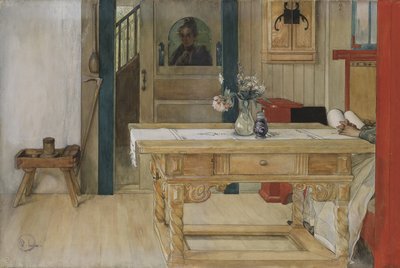 サンデーレスト（紙にトイレ） 作： Carl Larsson