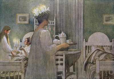 12月13日 聖ルーシーの祝日 作： Carl Larsson