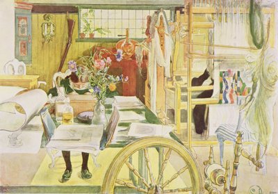 ワークルーム、パブ。 「Lasst Licht Hinin」（「Let in More Light」）、1909 作： Carl Larsson