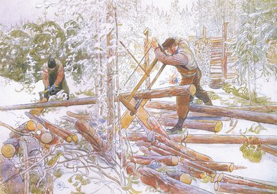 その後、均一の長さにカットされました 作： Carl Larsson