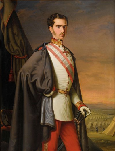 オーストリア皇帝フランツ・ヨーゼフ1世の肖像、1856年。 作： Carl Lemmermayer