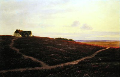 ユトランドのコテージ」（油彩・キャンバス） 作： Carl Locher