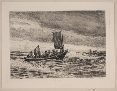 サーフィンの漁船 作： Carl Locher