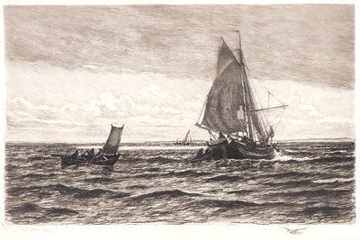 釣り花瓶と手漕ぎボート 作： Carl Locher