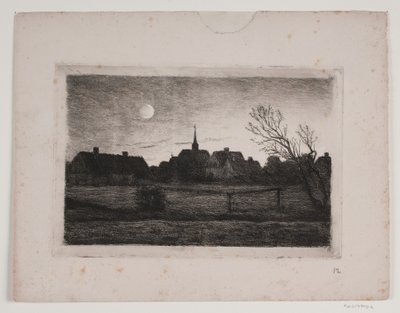 ホルンベック教会、夏の夜 作： Carl Locher