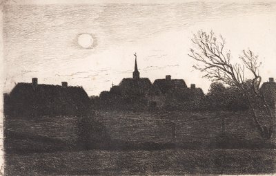 ホルンベック教会、夏の夜 作： Carl Locher