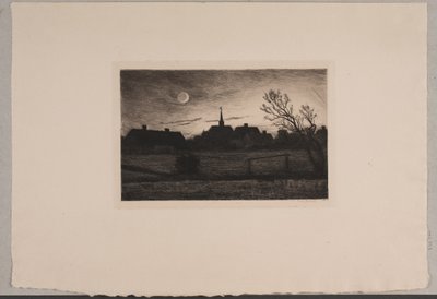 ホルンベック教会、夏の夜 作： Carl Locher