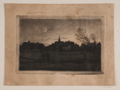 ホルンベック教会、夏の夜 作： Carl Locher
