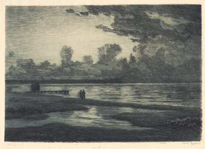 ホルンベック ビーチでの夏の夜 作： Carl Locher