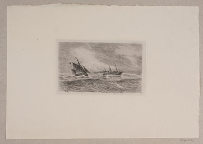 北海の嵐。 アークトゥルスが操縦される 作： Carl Locher