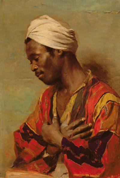 瞑想するアラブ人 作： Carl Ludwig Ferdinand Kerstan