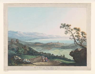 Gezicht op Geneva Savoie の Saconex から撮影したジュネーブの眺め (オブジェクトのタイトル) 作： Carl Ludwig Hackert