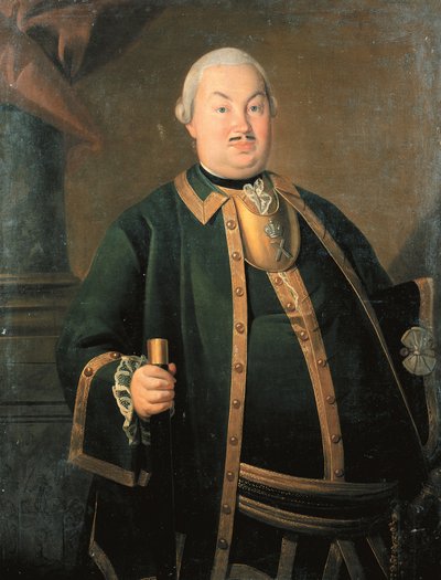 フョードル・バーチマン将軍の肖像、1762 作： Carl Ludwig Johann Christineck